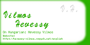 vilmos hevessy business card